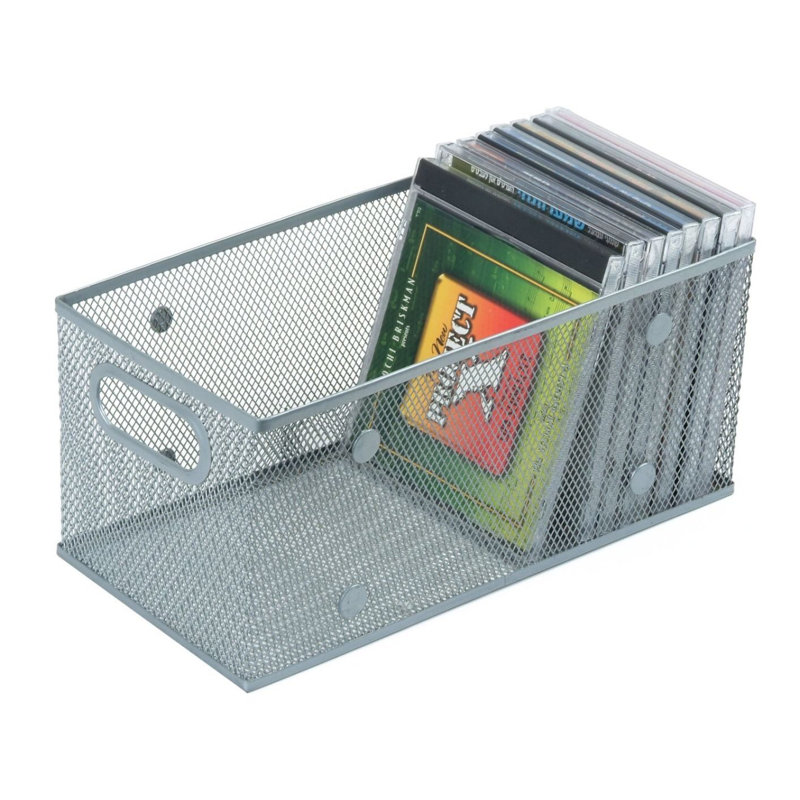 YBM Home Mesh Open Bin DVD /CD/Book Storage Basket & Reviews Wayfair